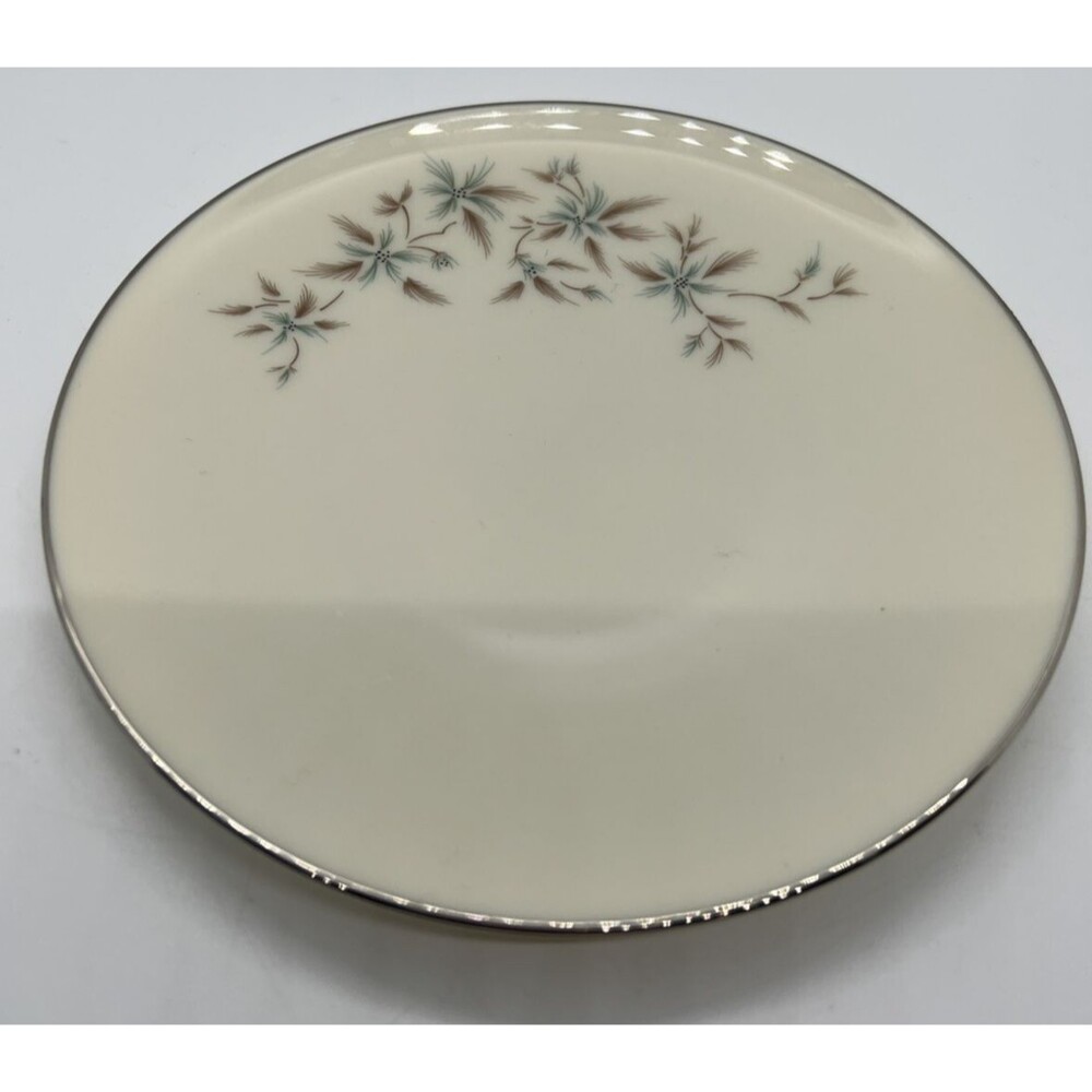 Lenox China Wyndcrest Platinum Band Salad 8” Plate Mid Century Modern Mcm dish